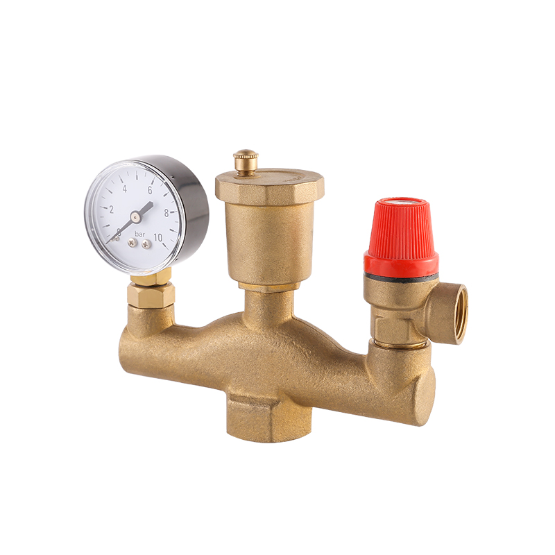 Brass Boiler Valve with Manometer Safety Valve