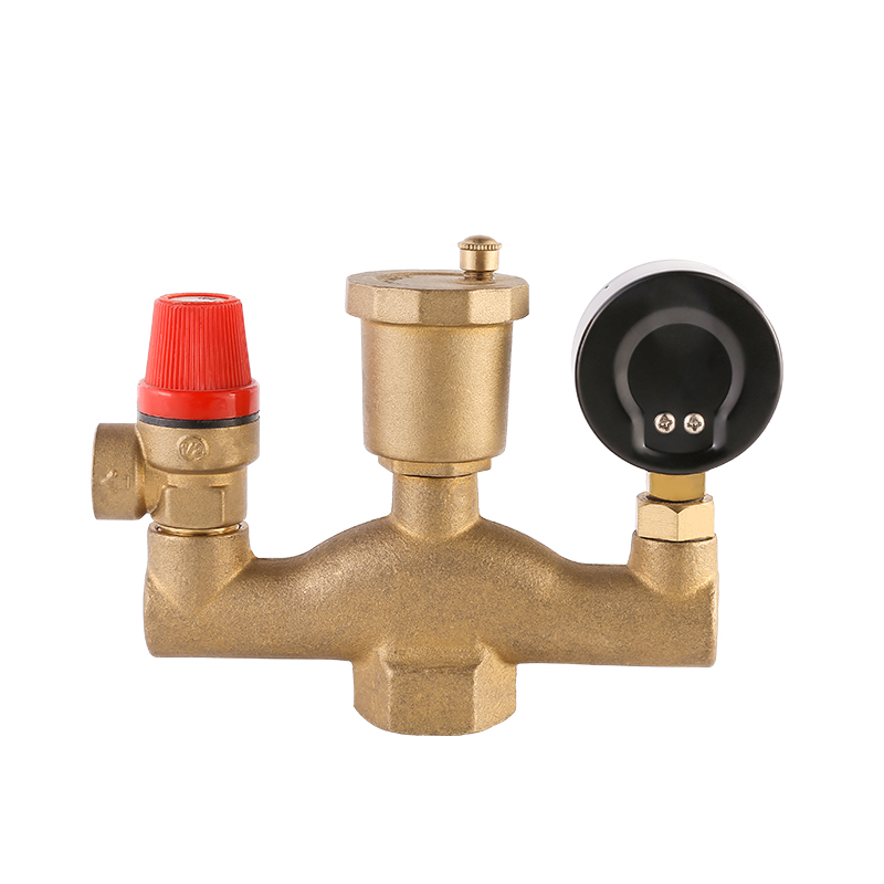 Brass Boiler Valve with Manometer Safety Valve