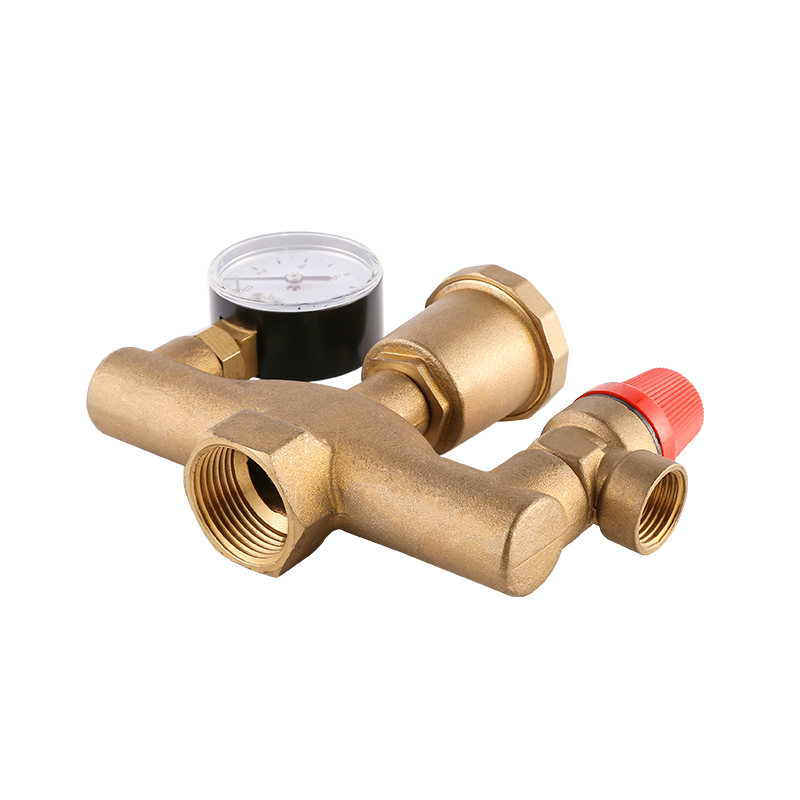 Brass Boiler Valve with Manometer Safety Valve