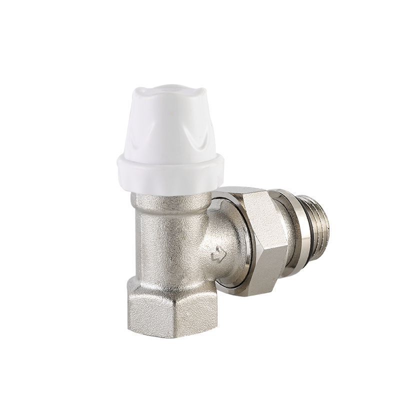 Angle Type Brass Radiator Valve With Plastic Hand Wheel